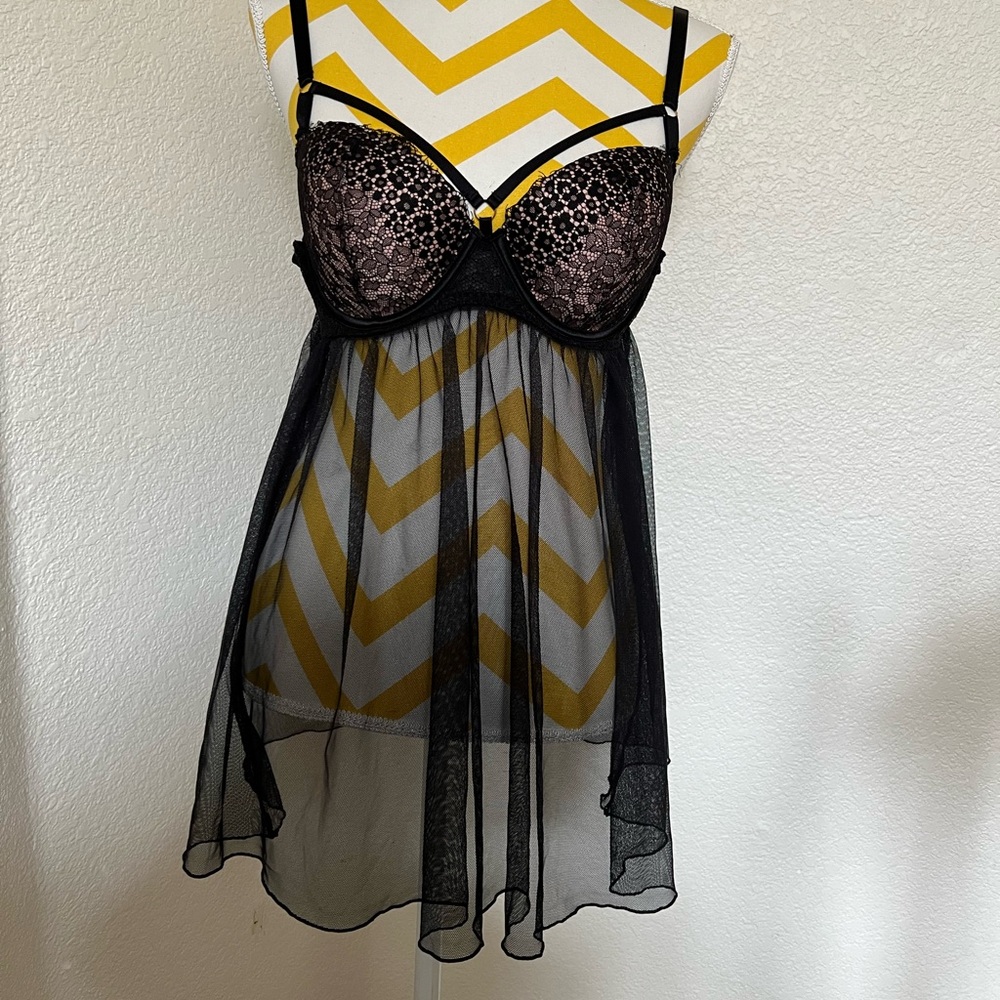 New with tag. Victoria’s Secret Brand New Black Lace Babydoll Lingerie